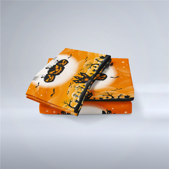 The Creepy Pumpkin 3PC Duvet Bedding Set