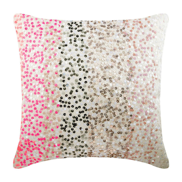 The Faraway Land - Pink Art Silk Throw Pillow Cover