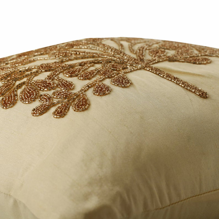 The Gold Tree - Gold Art Silk Throw Pillow Cover