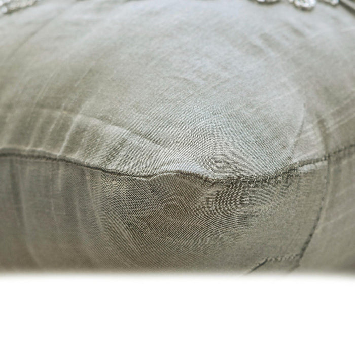 The Silver Tree - Silver Art Silk Throw Pillow Cover