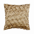 Toffee Crunch Pintucks Throw Pillow Cover