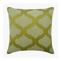 Trellis Weave Green Geometric Throw Pillow Cover