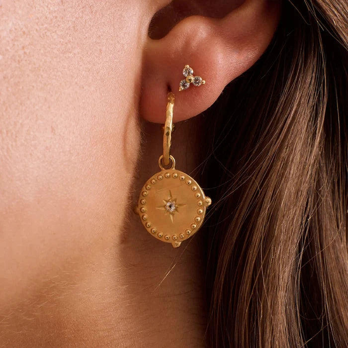 Trinity Stud Earrings | 18K Gold Plate | Murkani - Suzie Anderson Home