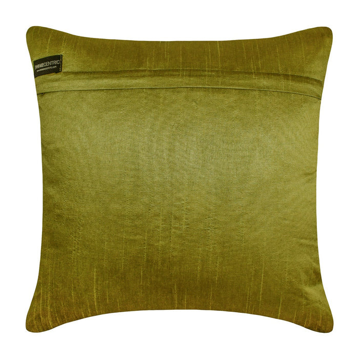 Tropical - Green Art Silk Throw Pillow Cover