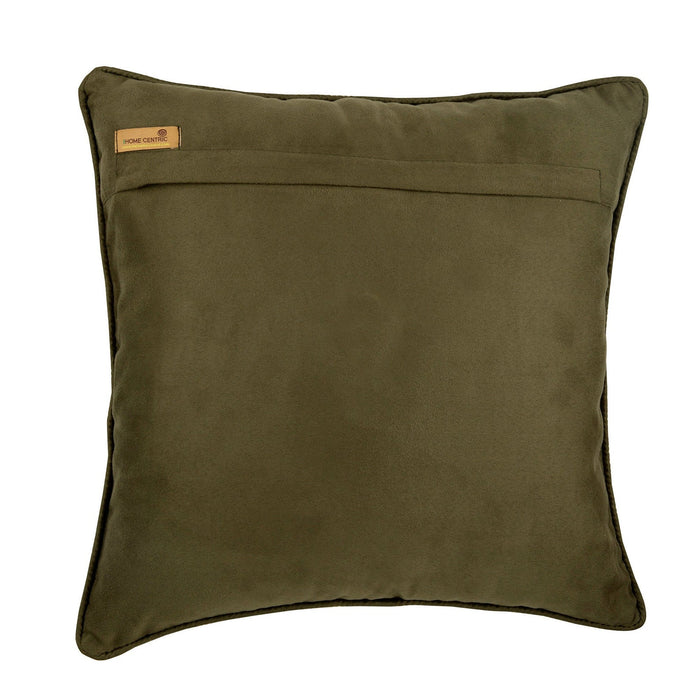 Tropical Girl - Green Cotton Throw Pillow Cover