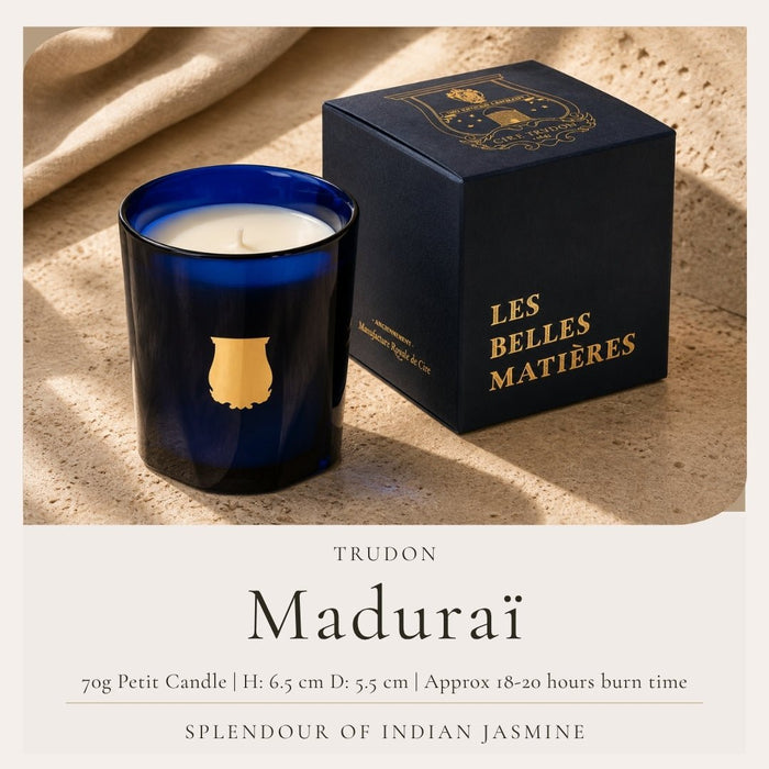 Trudon Petite Candle | Belles Matières Madurai 70g | Splendour of Indian jasmine - Suzie Anderson Home
