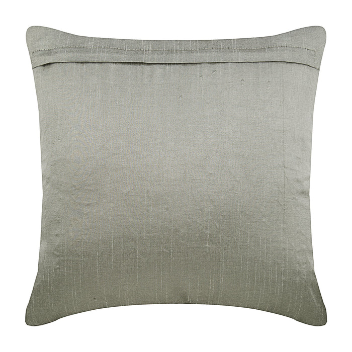 True Silver - Silver Art Silk Throw Pillow Cover