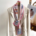 Tulay Pink Long Twilly Scarf