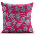 Tulip Twirl - Pink Art Silk Decorative Euro Sham