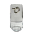 Tumbler Glass with Silver Emblem | Large | Hand crafted in Turkey - Suzie Anderson Home