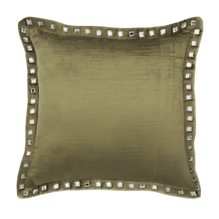 Turquoise Blue Crystal Palace - Turquoise Blue Velvet Throw Pillow Cover