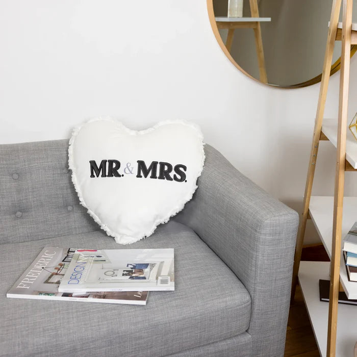 TW - Mr. & Mrs. - Heart Pillow 18" #86322