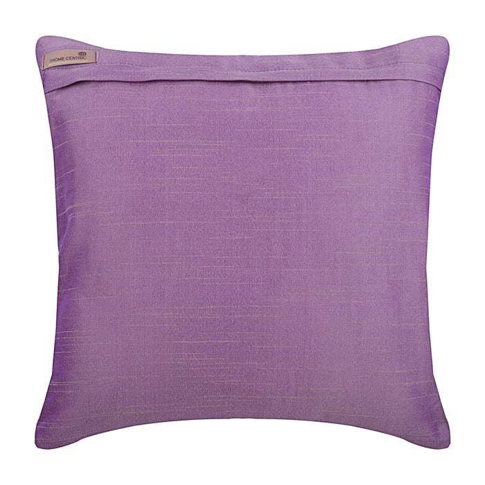 Two Tone Lotus - Purple Art Silk Throw Pillow Cover