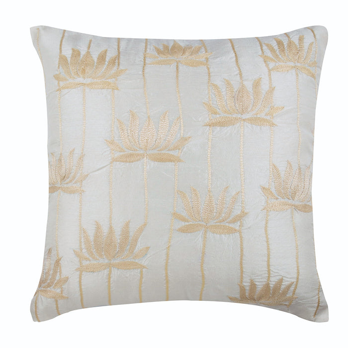 Two Tone Lotus - Purple Art Silk Throw Pillow Cover