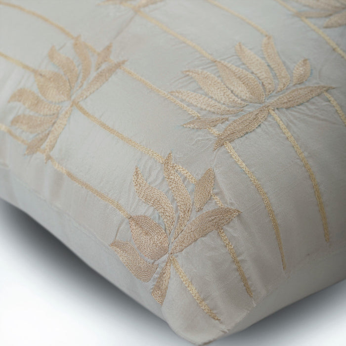 Two Tone Lotus - Purple Art Silk Throw Pillow Cover