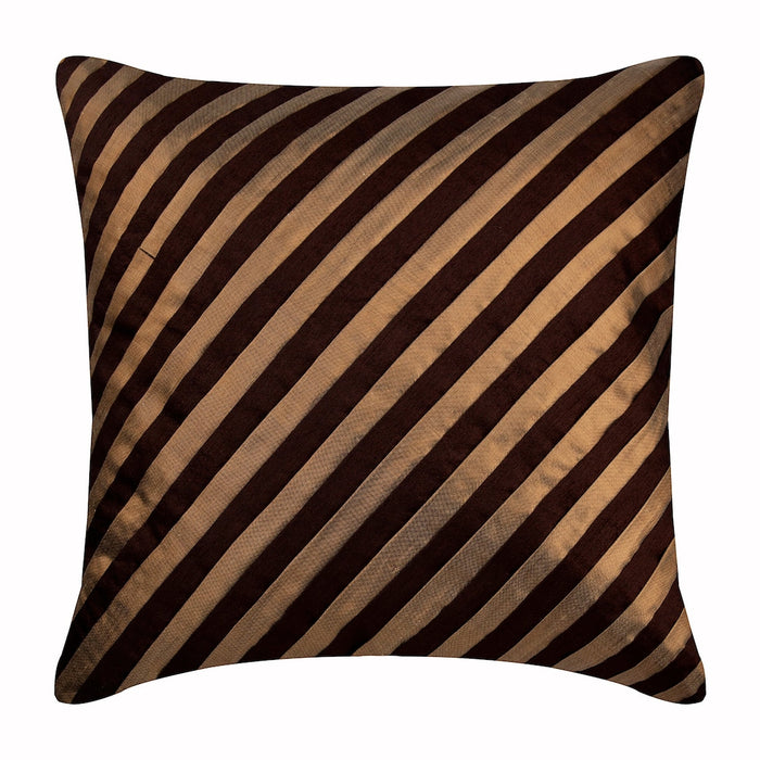Unfolding Brown Antique - Brown Art Silk Decorative Euro Sham