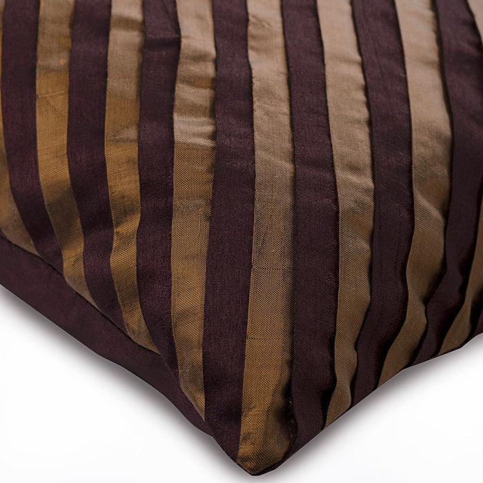 Unfolding Brown Antique - Brown Art Silk Decorative Euro Sham