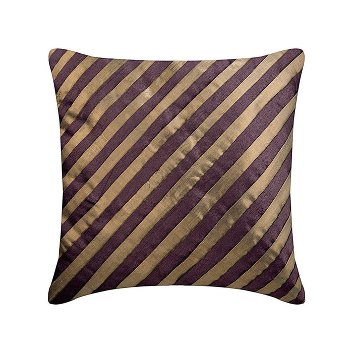 Unfolding Purple Copper - Purple Art Silk Throw Pillow Cover