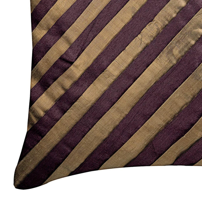 Unfolding Purple Copper - Purple Art Silk Throw Pillow Cover