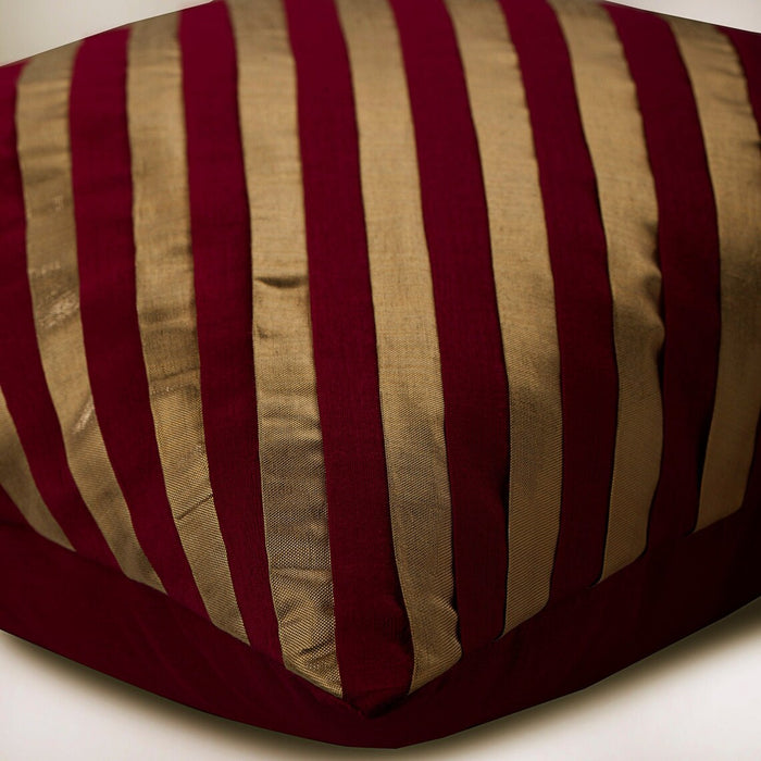 Unfolding Red Copper - Red Art Silk Decorative Euro Sham