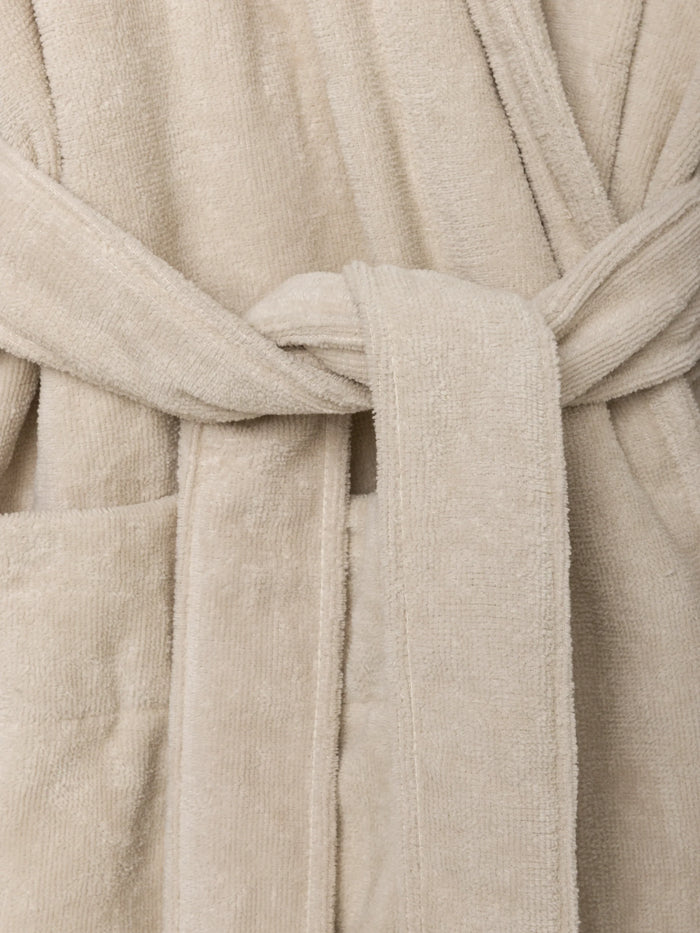 Velour Cotton Bath Robe | Oat