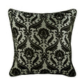 Victorian Black Damask Throw Pillow Cover