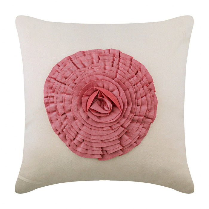 Vintage Lust - Pink Suede Throw Pillow Cover