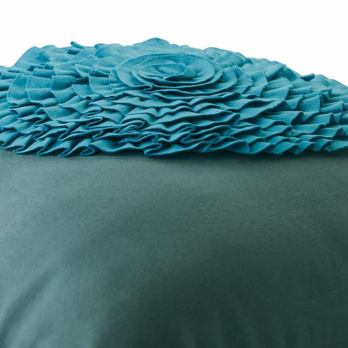 Vintage Mist - Aqua Blue Suede Throw Pillow Cover