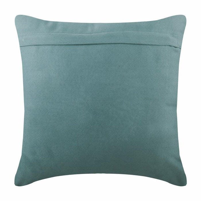 Vintage Mist - Aqua Blue Suede Throw Pillow Cover