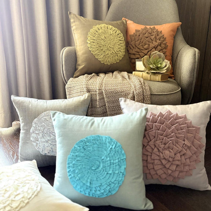 Warm Summer - Rust Suede Decorative Euro Sham