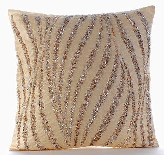 Wave Of Gold Silk Euro Sham