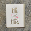Wedding Card: Mr. and Mrs., Letterpress