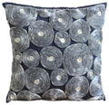 Whirlwind - Gray Art Silk Decorative Euro Sham