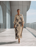 White Cotton Satin Silk Kaftan Dress