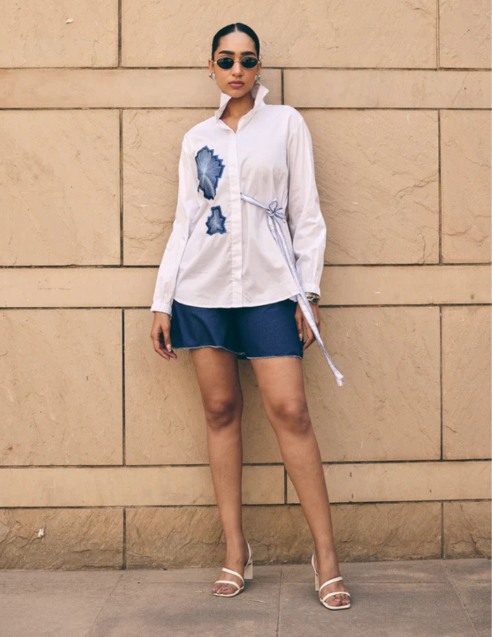 White Haze Embroidered Shirt