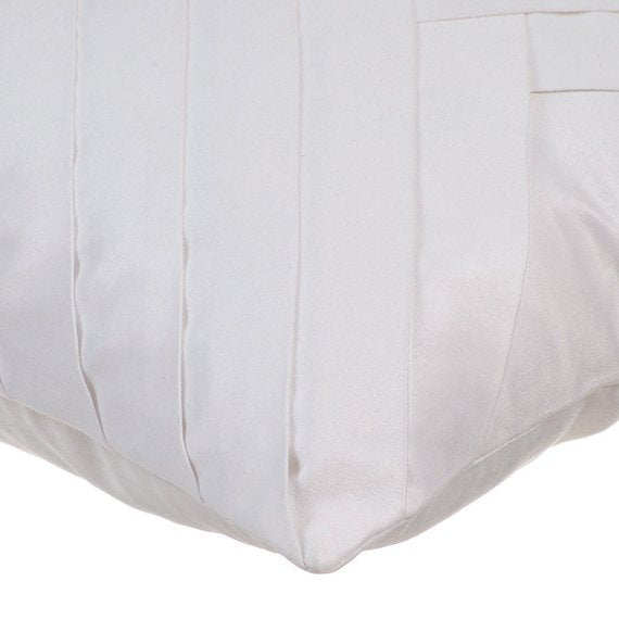 White No Limits No Lines - White Suede Throw Pillow Cover
