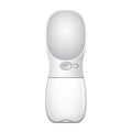 White Portable Water Bottle - Dogs and Horses