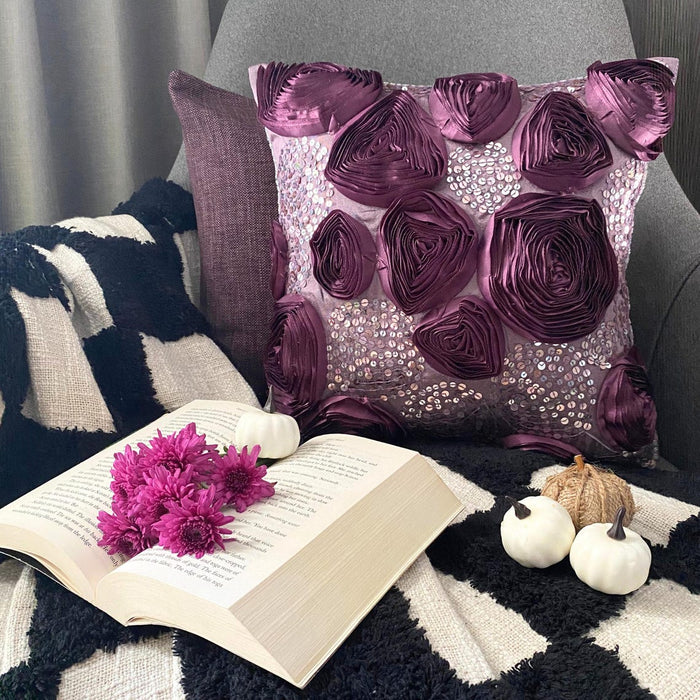 Wine And Roses - Vine Art Silk Throw Pillow Cover