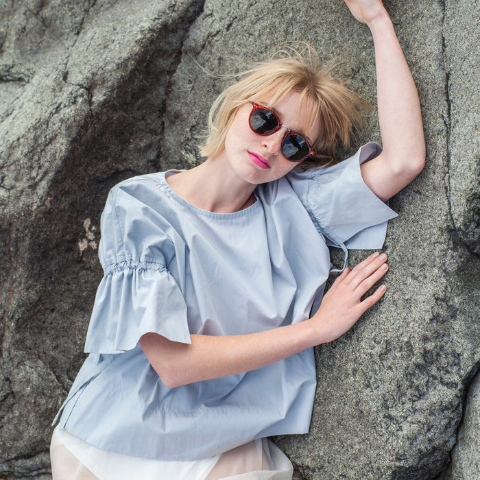 Winsome Vivian Top in Ice Blue