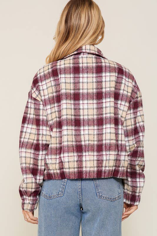 WJ8225A Jacket Burgundy Combo