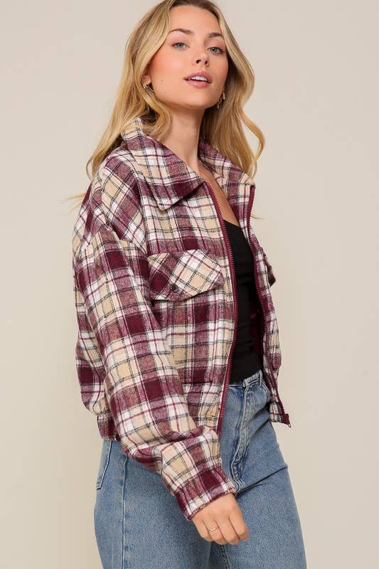 WJ8225A Jacket Burgundy Combo