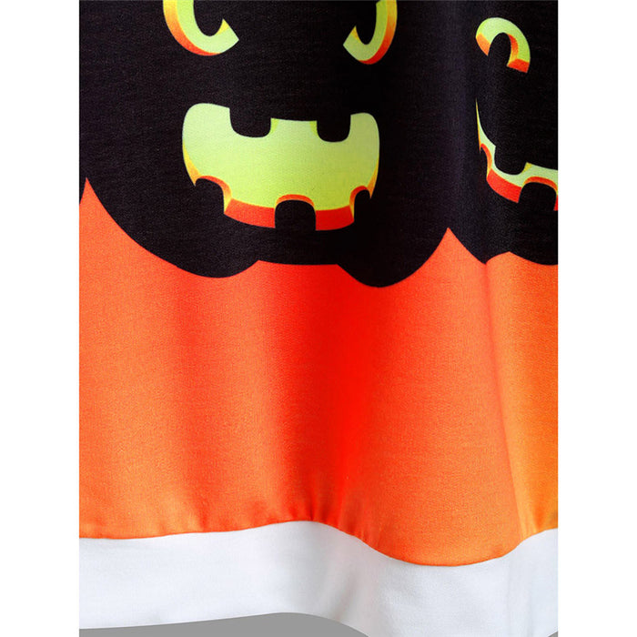 Women's Halloween Pumpkin Print Blouse