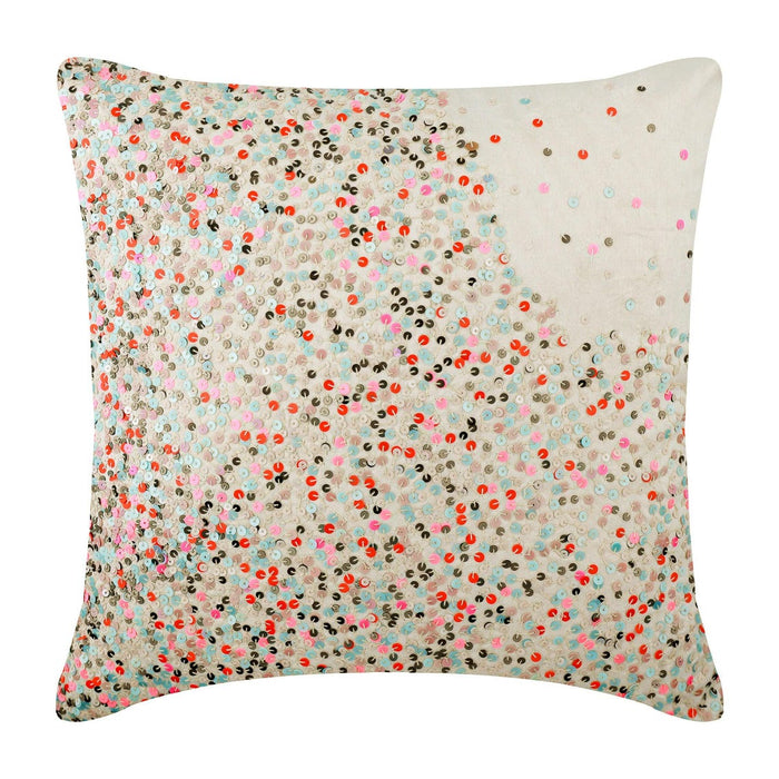 Wonderland Dust - Pink Art Silk Throw Pillow Cover