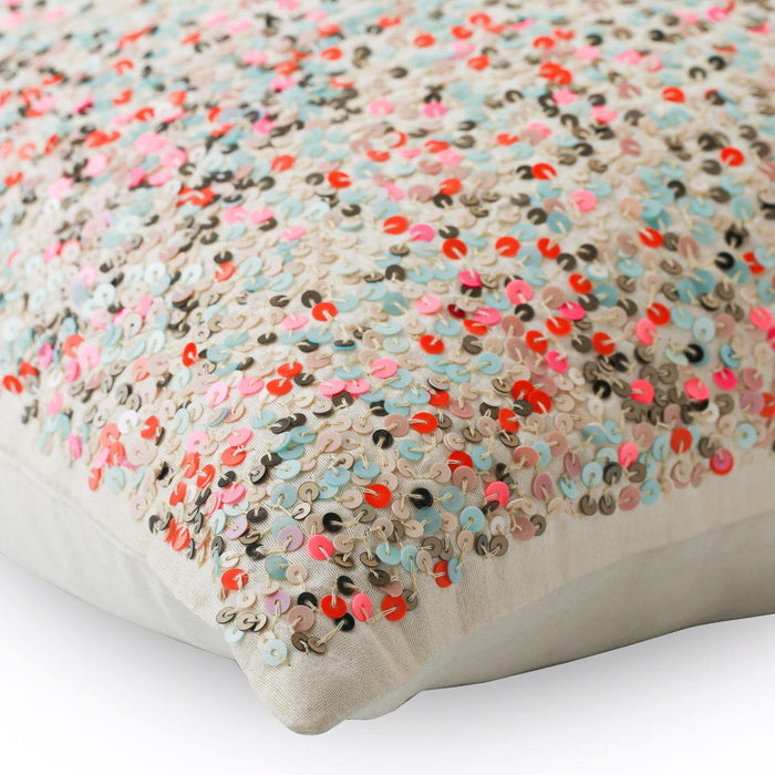 Wonderland Dust - Pink Art Silk Throw Pillow Cover