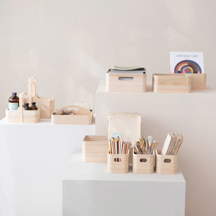Wood Container W/Handles Large #AH3556