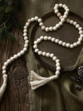 Wooden Garland Ribbed & Plain