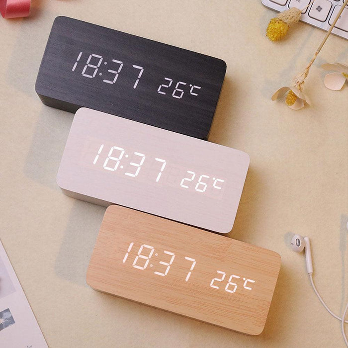Wooden LED Alarm Clocks - cocobear