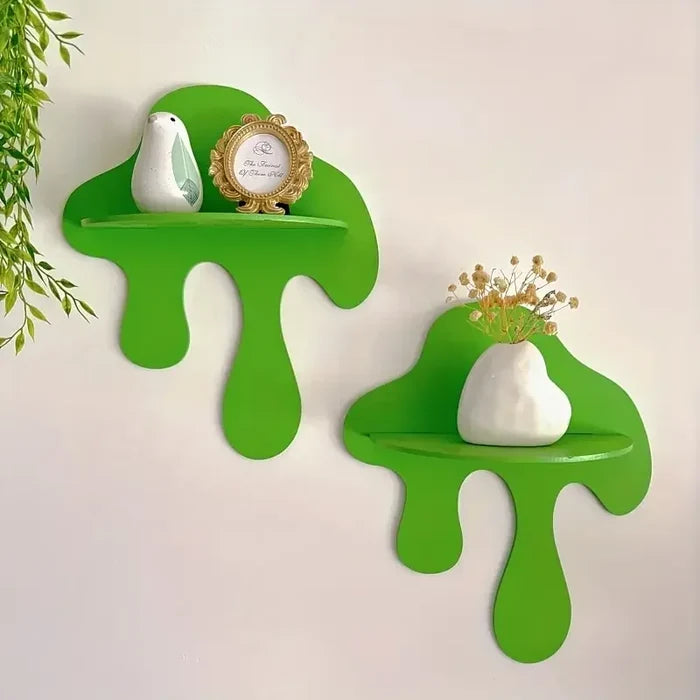Wooden waterdrop Shelf _ Stylish Wall Accent