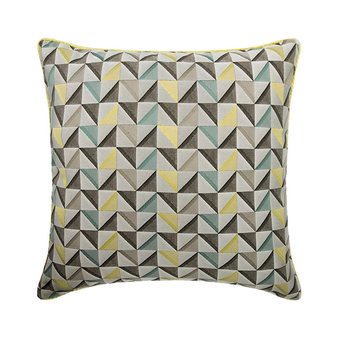 Yellow Moire Effects - Yellow Jacquard Silk Throw Pillow Cover