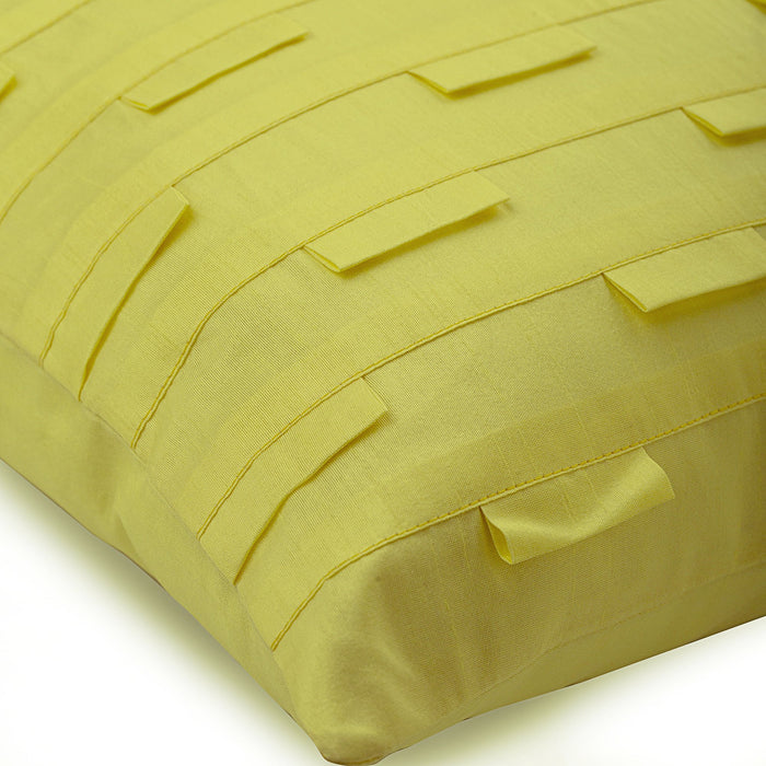 Yellow Ocean - Yellow Art Silk Decorative Euro Sham